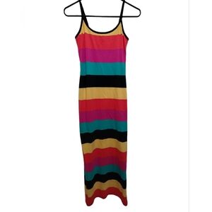 Derek Heart Multicolor Striped Maxi Dress